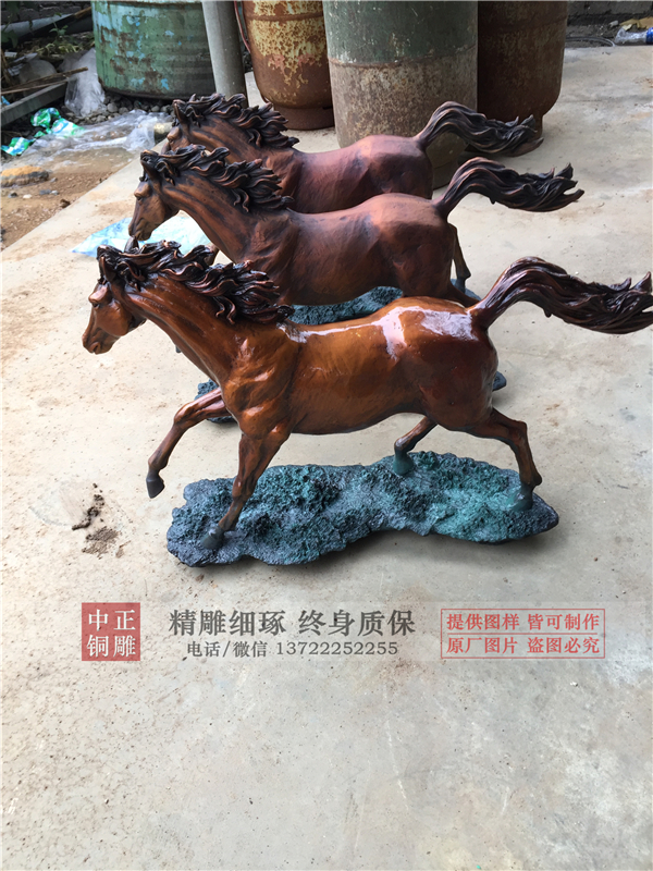 小銅馬雕塑圖片