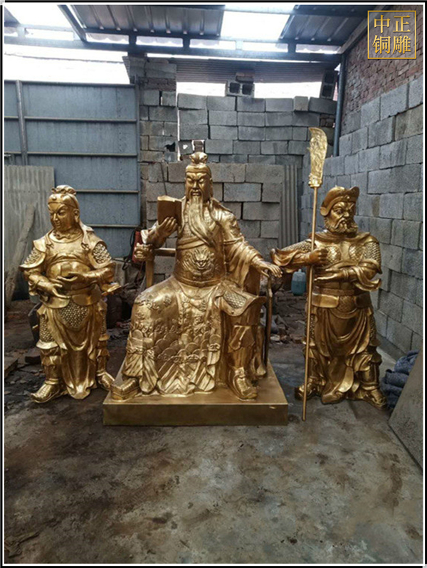 鑄銅關(guān)公坐像