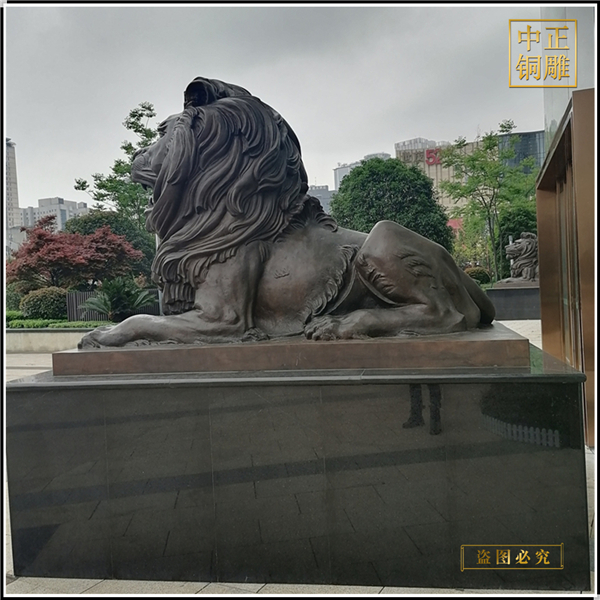 制作酒店門(mén)口銅獅子